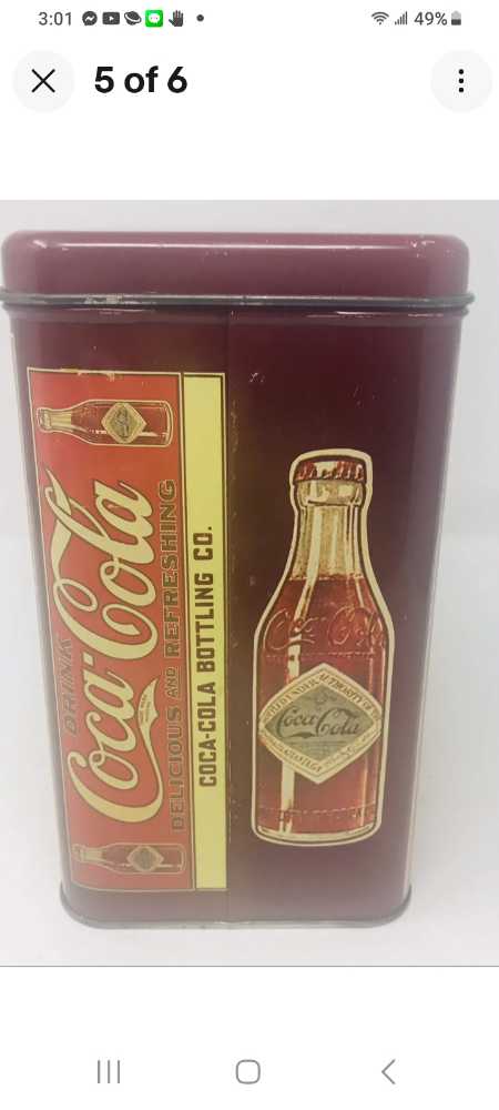 Coca-Cola Metal Tin "The Palms” Victorian 1985 - Coca-Cola vinyl figure collectible - Main Image 4
