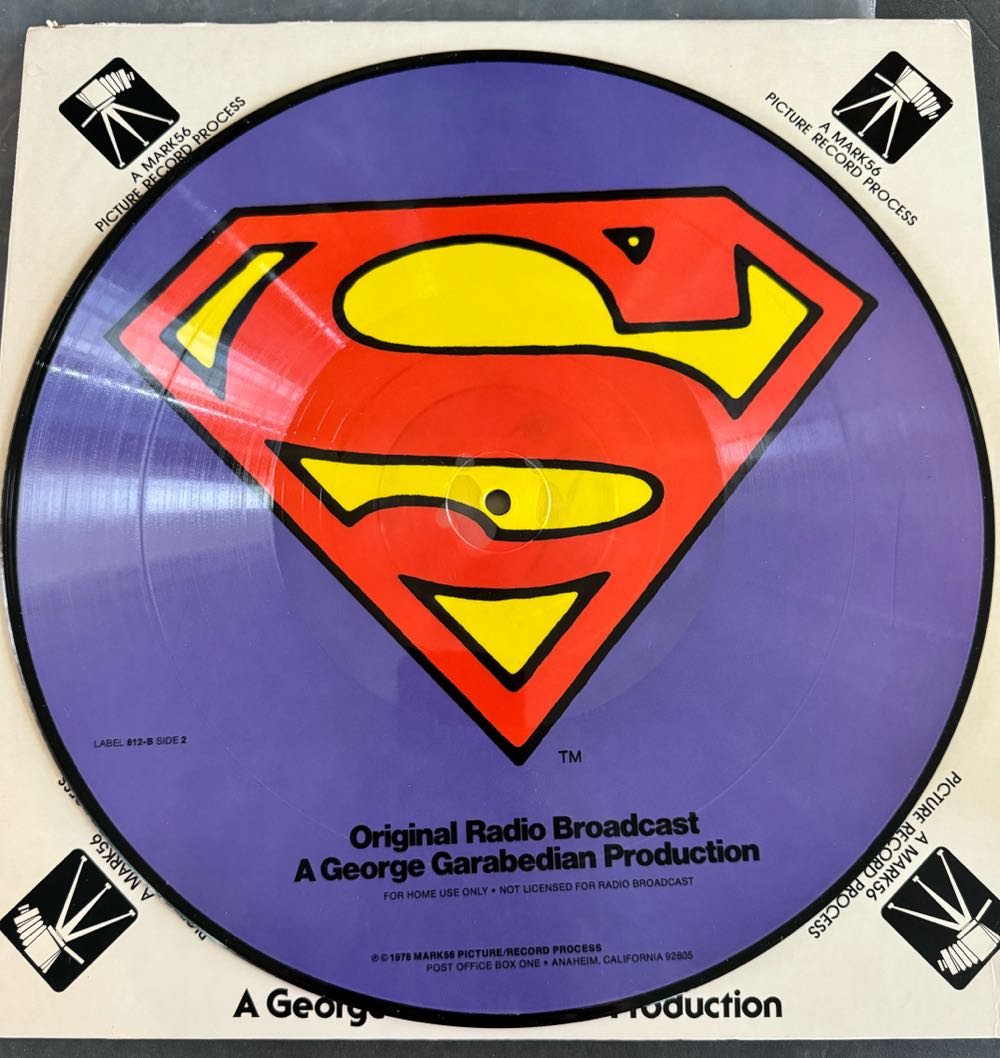 Superman Record Album Original Radio Broadcast  vinyl figure collectible - Main Image 2