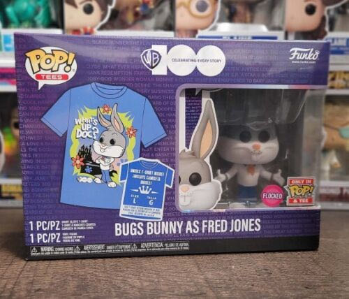 Flocked Bugs Bunny As Fred Jones  POP! And Tee - Looney Tunes vinyl figure collectible - Main Image 2
