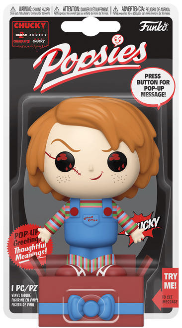 Funko Popsies: Chucky Press Button For Pop Up Message Horror Exclusive First To Market Ftm Popsies Play  vinyl figure collectible [Barcode 889698645140] - Main Image 2