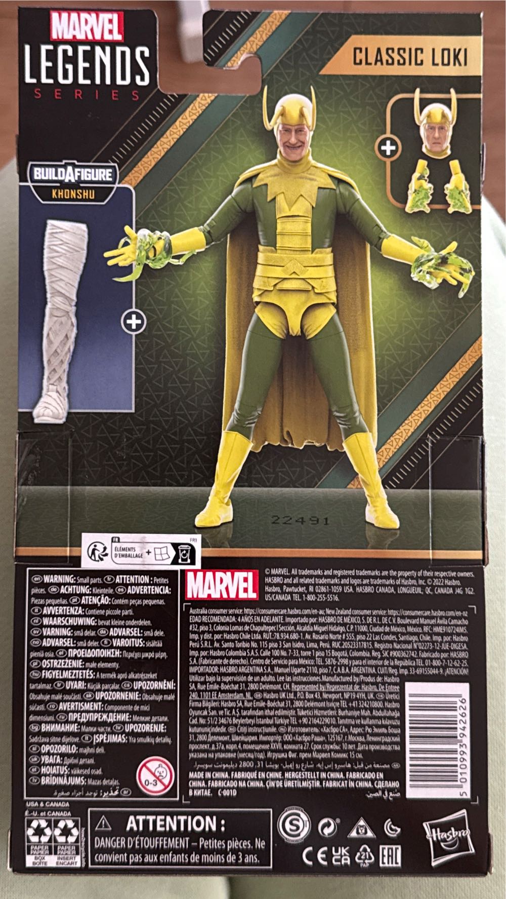 Legends Marvel Loki Hasbro Disney Marvel Studios Loki Classic Loki Action New Marvel Legends Series What If…? Classic Khonshu 6” Baf Mcu Plus Disney 6 F3702 Complete Box Inch If? Legends: Loose Build A Only No Figure!  vinyl figure collectible [Barcode 5010993942626] - Main Image 2
