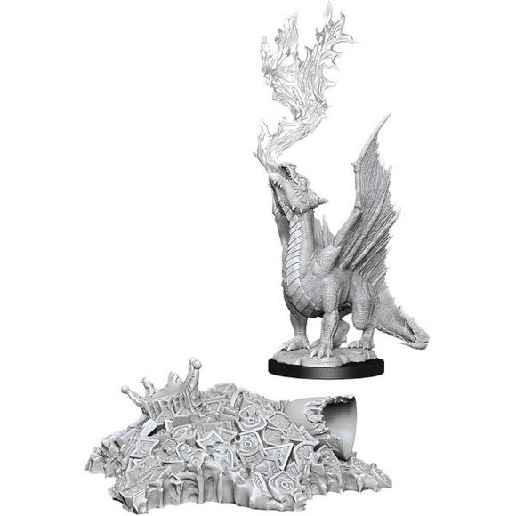 Nolzur’s Marvelous Miniatures: Gold Dragon Wyrmling & Small Treasure Pile - Dungeons & Dragons vinyl figure collectible [Barcode 634482900284] - Main Image 3