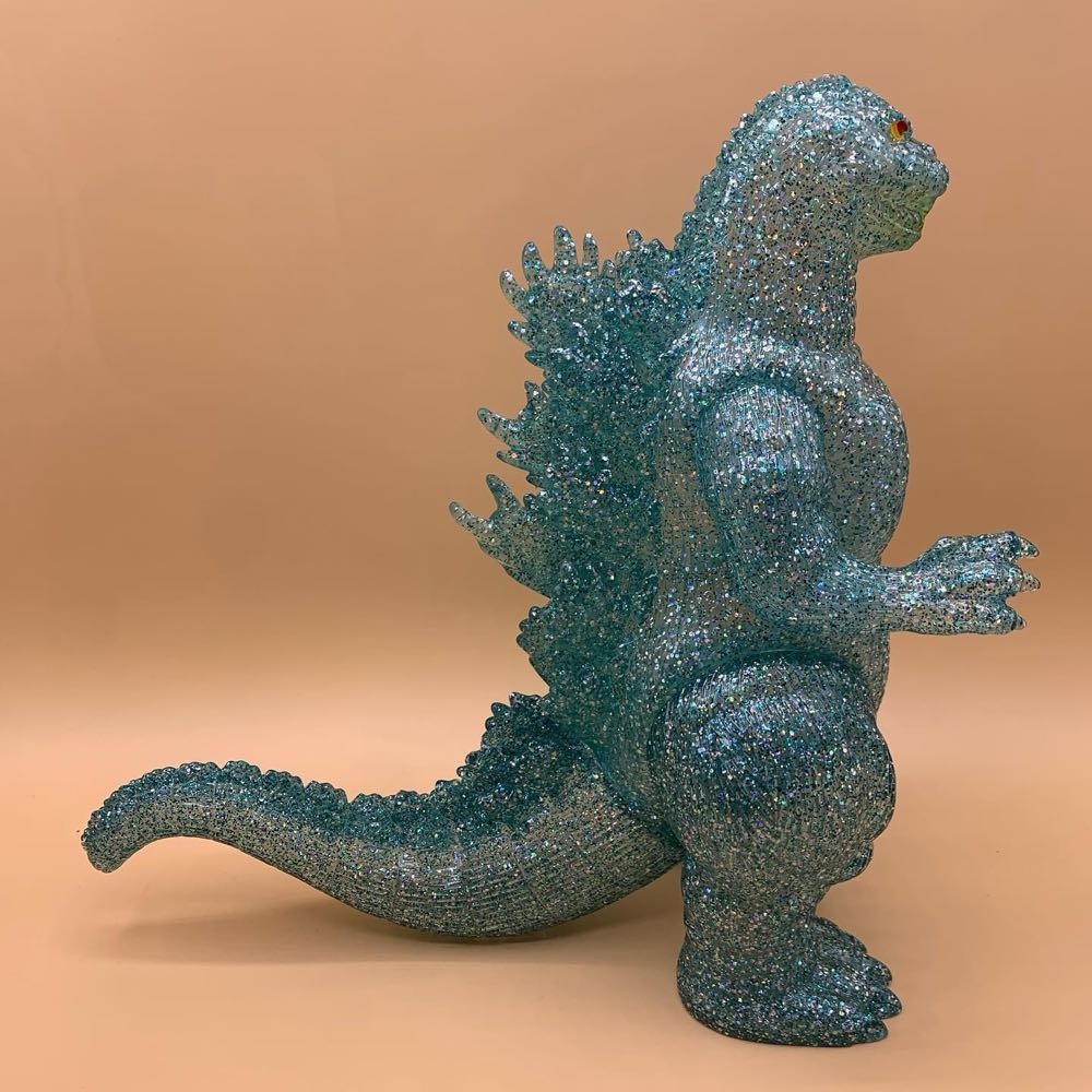 Marusan 1989 Biogoji/Godzilla Green Sparkle Glitter 350 - Godzilla vinyl figure collectible - Main Image 2