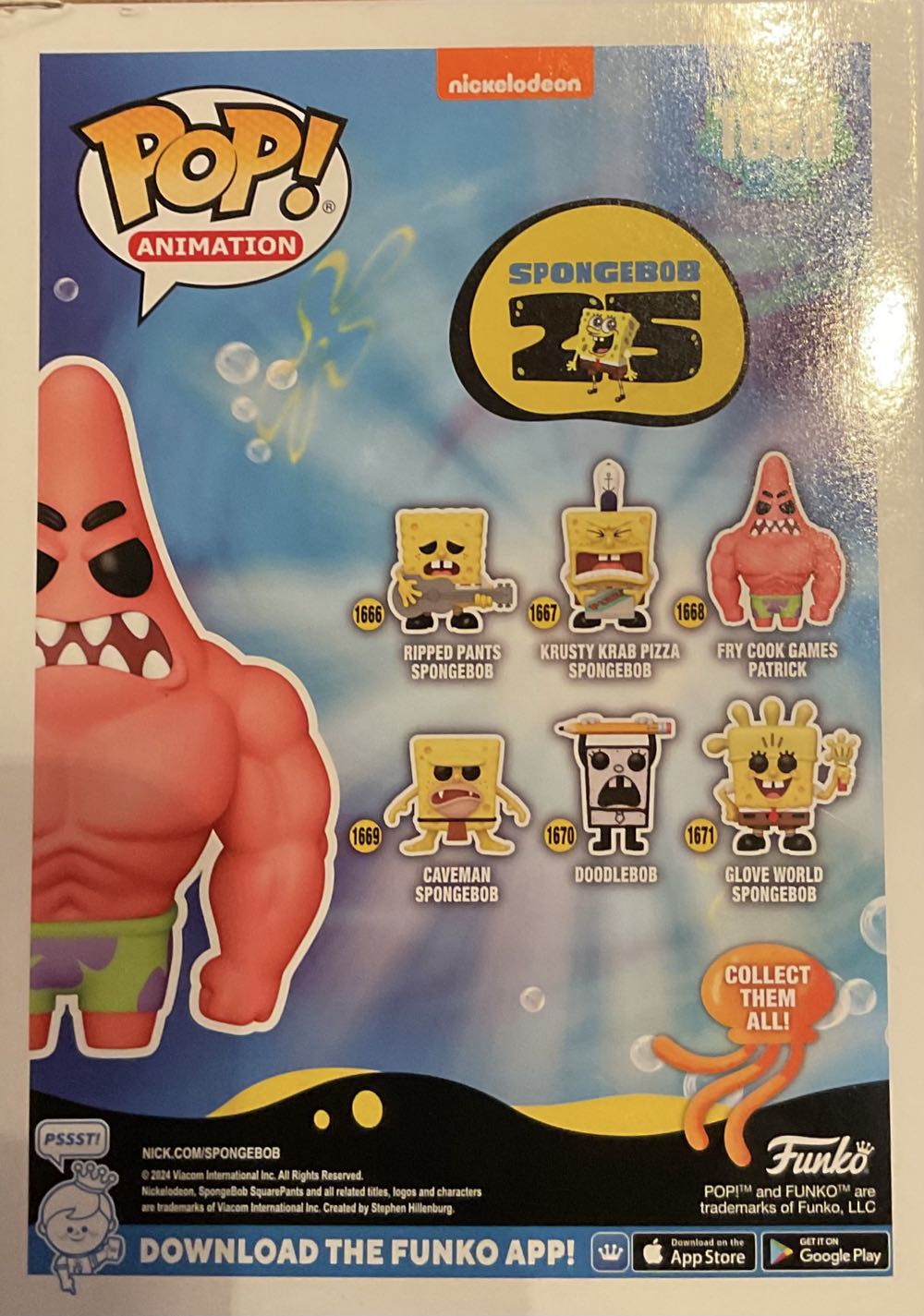 Funko Pop! Animation: Spongebob Squarepants 25th Anniversary Fry Cook Games Patrick - SpongeBob SquarePants vinyl figure collectible [Barcode 889698757362] - Main Image 4