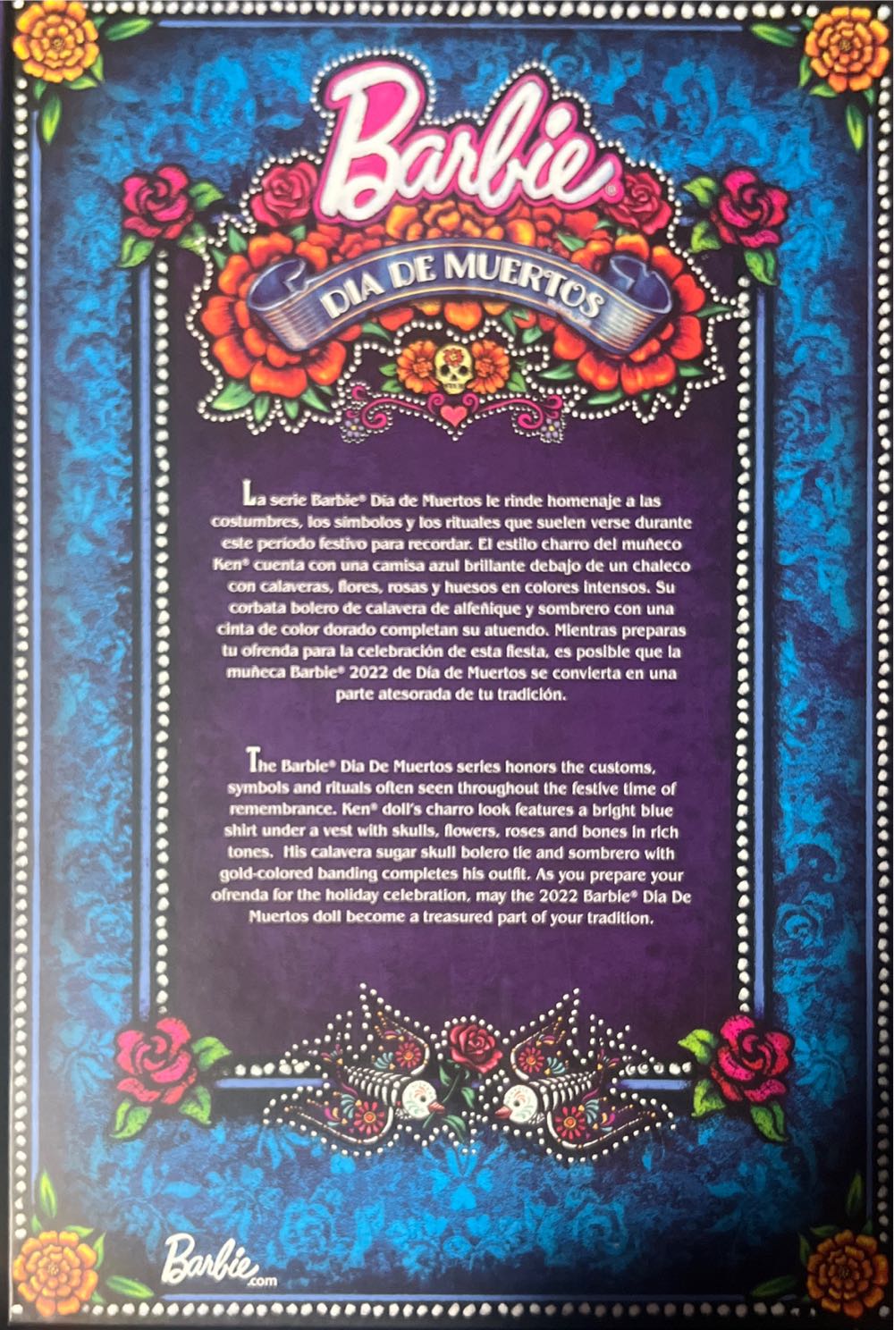 Muertos Ken Signature Ken Día De Los Muertos Ken Doll Mattel Barbie Ken Dia De Muertos Doll Limited Edition Toy Of The Day Dead Hby10 Sombrero & Nrfb Wearing Vest With New Hand Label #hby10 Shipper!! Shirt On  vinyl figure collectible [Barcode 194735004997] - Main Image 2