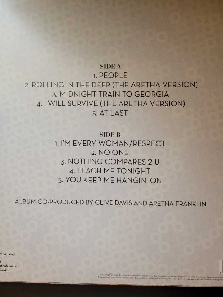 Aretha Franklin - Sings The Great Diva Classics  vinyl figure collectible [Barcode 222150348874] - Main Image 2