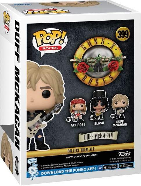 Mckagan Pop! Rocks Guns N’ Roses Duff Mckagan ’s Pop! Guns Roses 90’s Slash Axl Duff Funko #399 Set Pop 3 New N´ - Musicians vinyl figure collectible [Barcode 889698804837] - Main Image 2