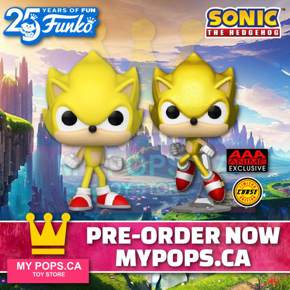 #923 Games: Sonic The Hedgehog: Super Sonic (Chase) - Sonic the Hedgehog vinyl figure collectible [Barcode 889698715324] - Main Image 2