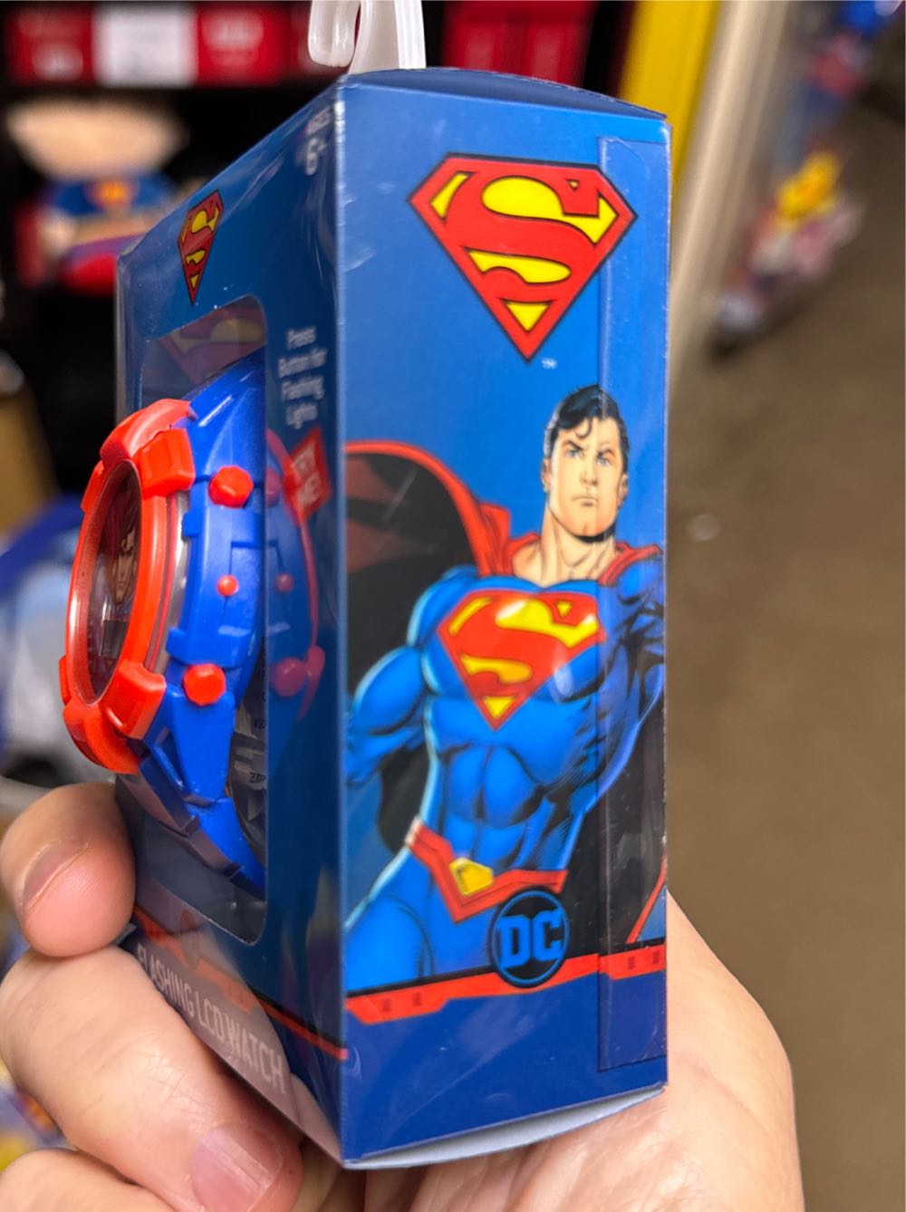 Superman flashing LCD watch  vinyl figure collectible - Main Image 2