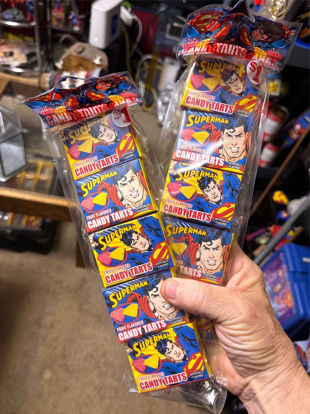 Superman fruit flavored candy tarts  vinyl figure collectible - Main Image 2