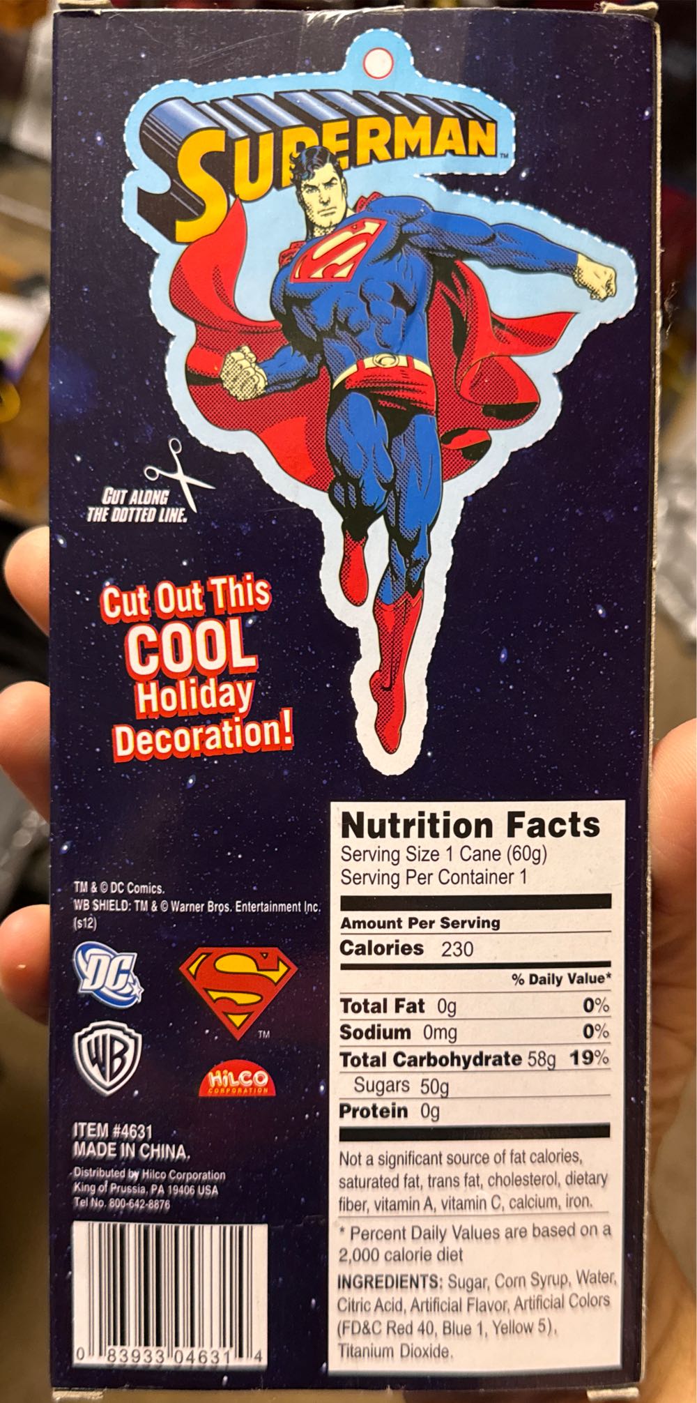 Superman Strawberry Candy Cane vinyl figure collectible - Main Image 2