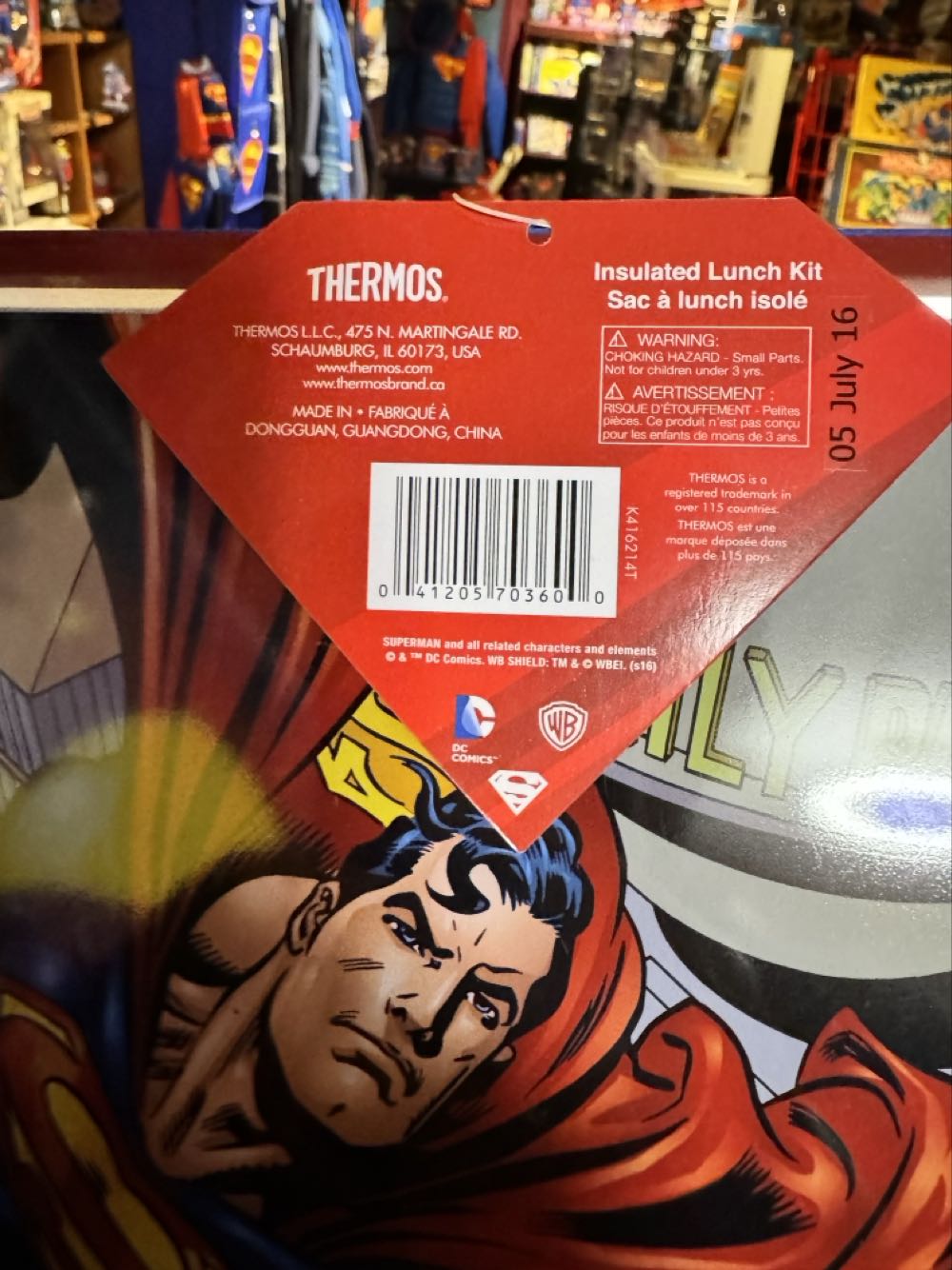 Superman lunchpail thermos brand  vinyl figure collectible - Main Image 2
