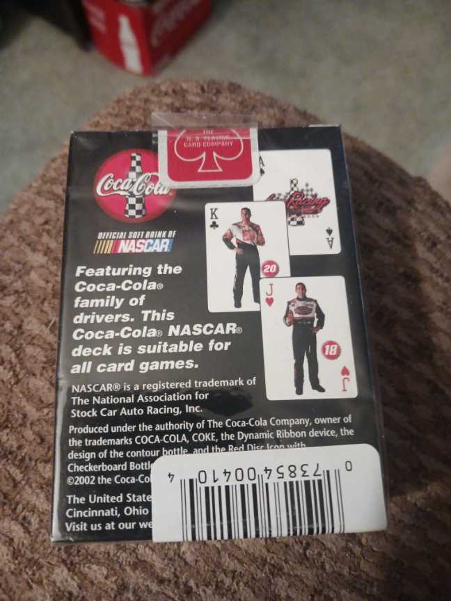 Coca-Cola Playing Cards Nascar Family Of Coca-Cola Drivers(Black Box) - Coca-Cola vinyl figure collectible - Main Image 2
