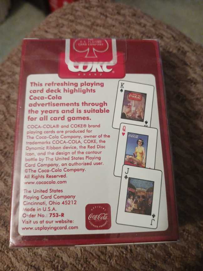 Coca-Cola Playing Cards Advertisements Through The Years(Visit Our Fountain) - Coca-Cola vinyl figure collectible - Main Image 2