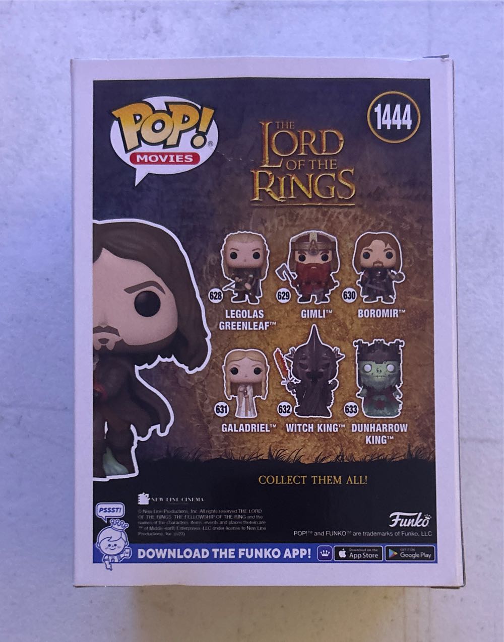 #1444 Movies: Lord Of The Rings: Aragorn - The Lord of the Rings vinyl figure collectible [Barcode 889698747042] - Main Image 3
