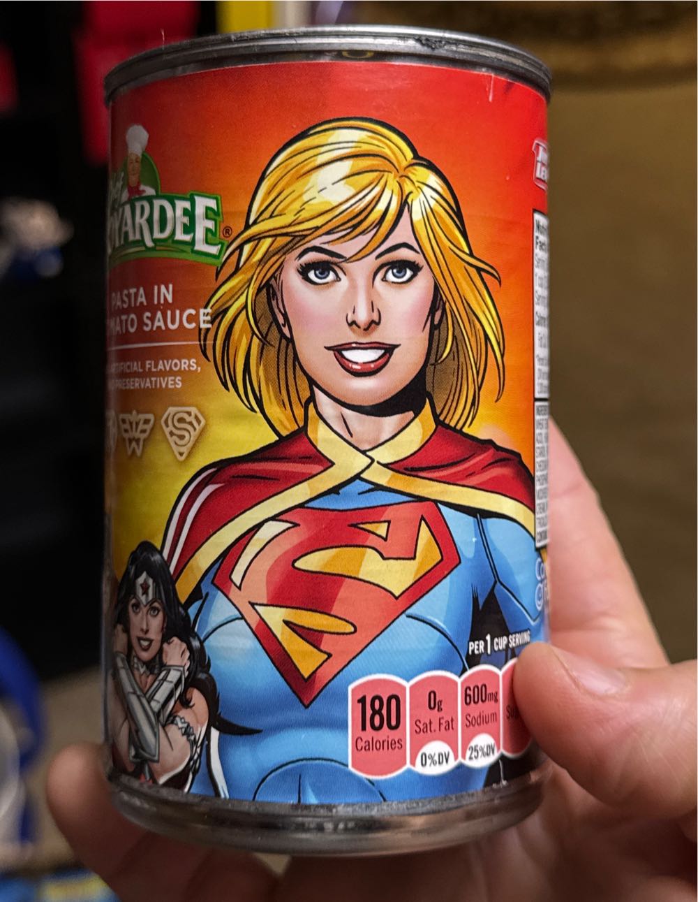 Superman And Supergirl Chef Boyardee Pasta  vinyl figure collectible [Barcode 064144044191] - Main Image 3