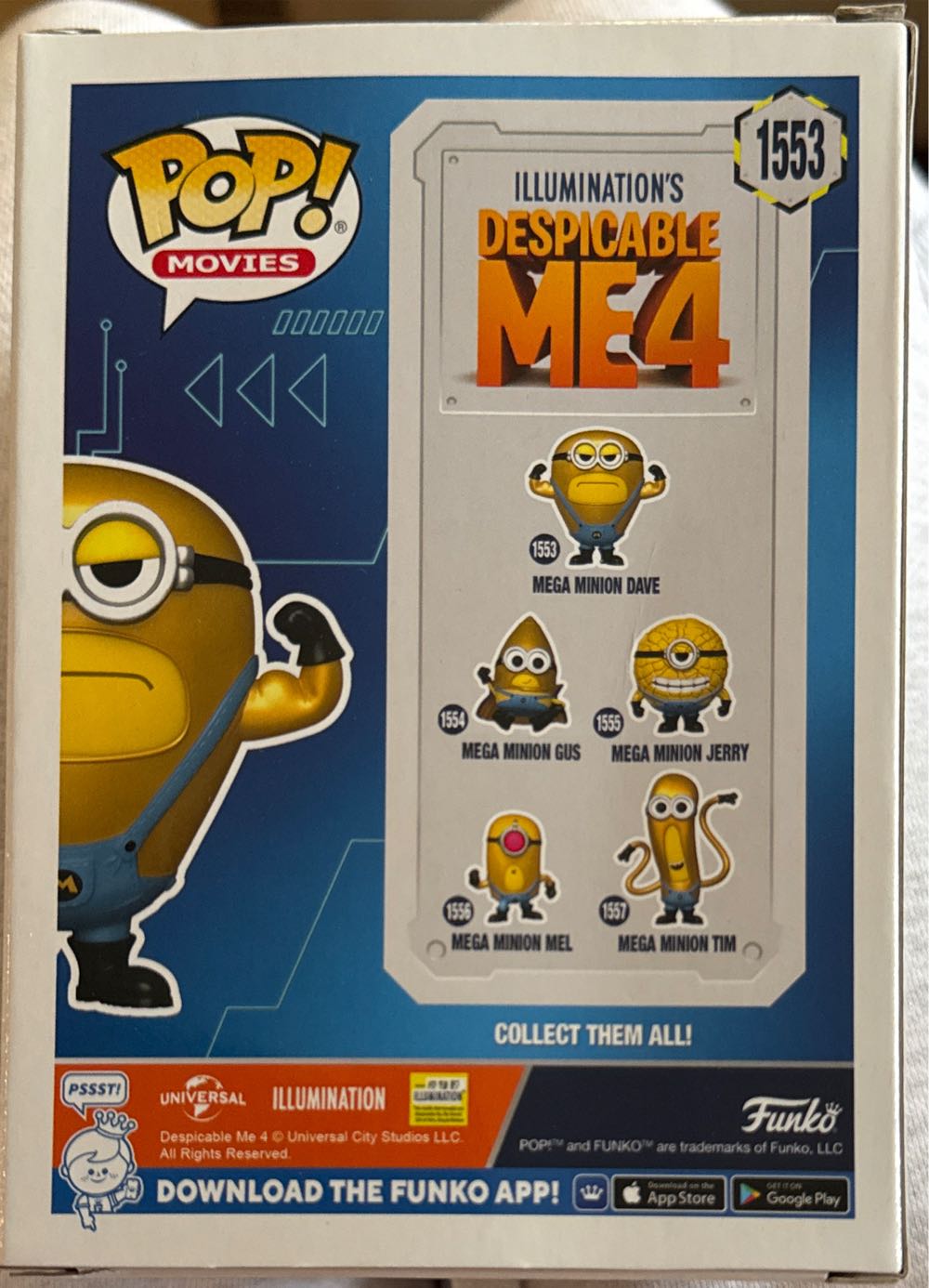 Mega Minion Dave - Despicable Me vinyl figure collectible [Barcode 889698760492] - Main Image 2
