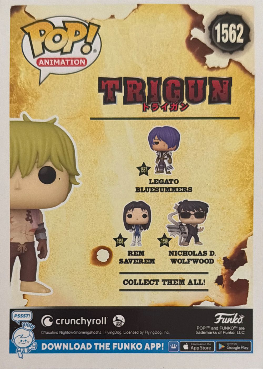 Vash The Stampede  vinyl figure collectible [Barcode 889698776202] - Main Image 2