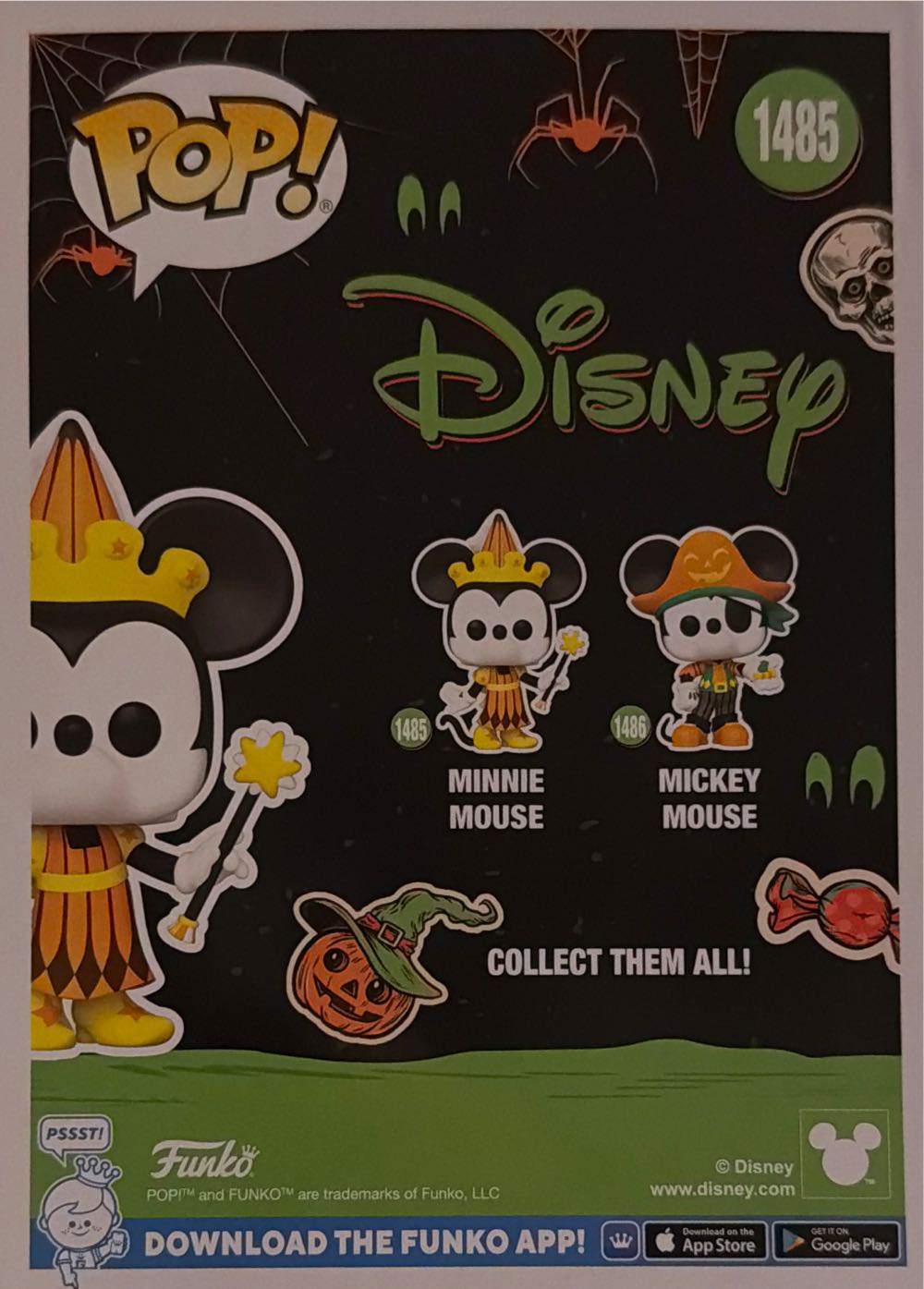 Disney -1485- Minnie Mouse ( Halloween-striped Orange Dress) - Mickey Mouse vinyl figure collectible [Barcode 889698799034] - Main Image 2