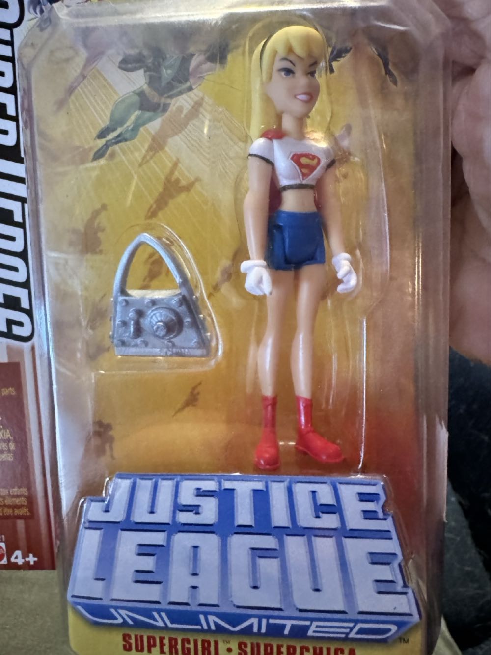 Justice League Unlimited Supergirl Figure 1st Release Orange Card Dc Super Heroes  vinyl figure collectible [Barcode 027084302967] - Main Image 2