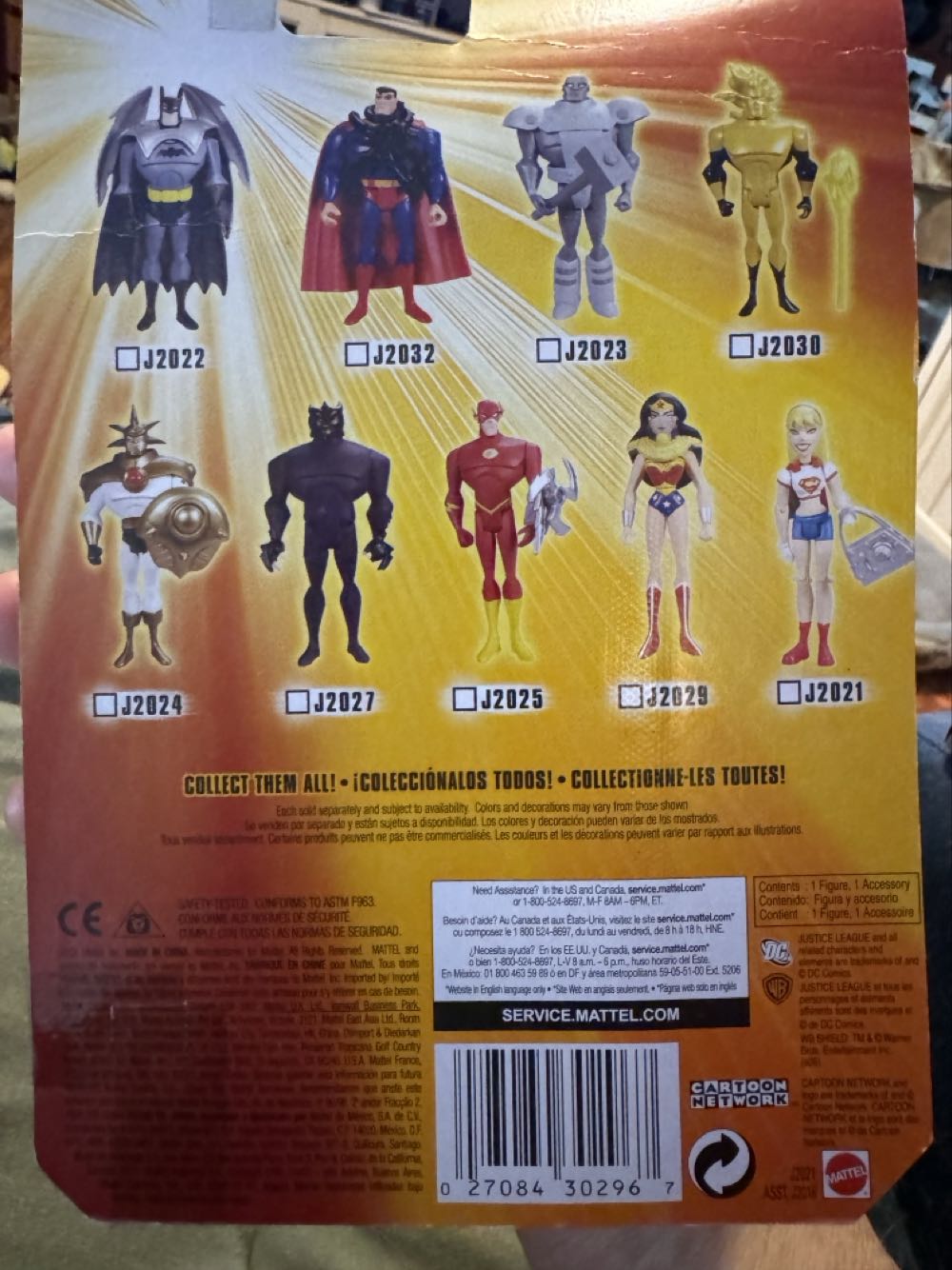 Justice League Unlimited Supergirl Figure 1st Release Orange Card Dc Super Heroes  vinyl figure collectible [Barcode 027084302967] - Main Image 3