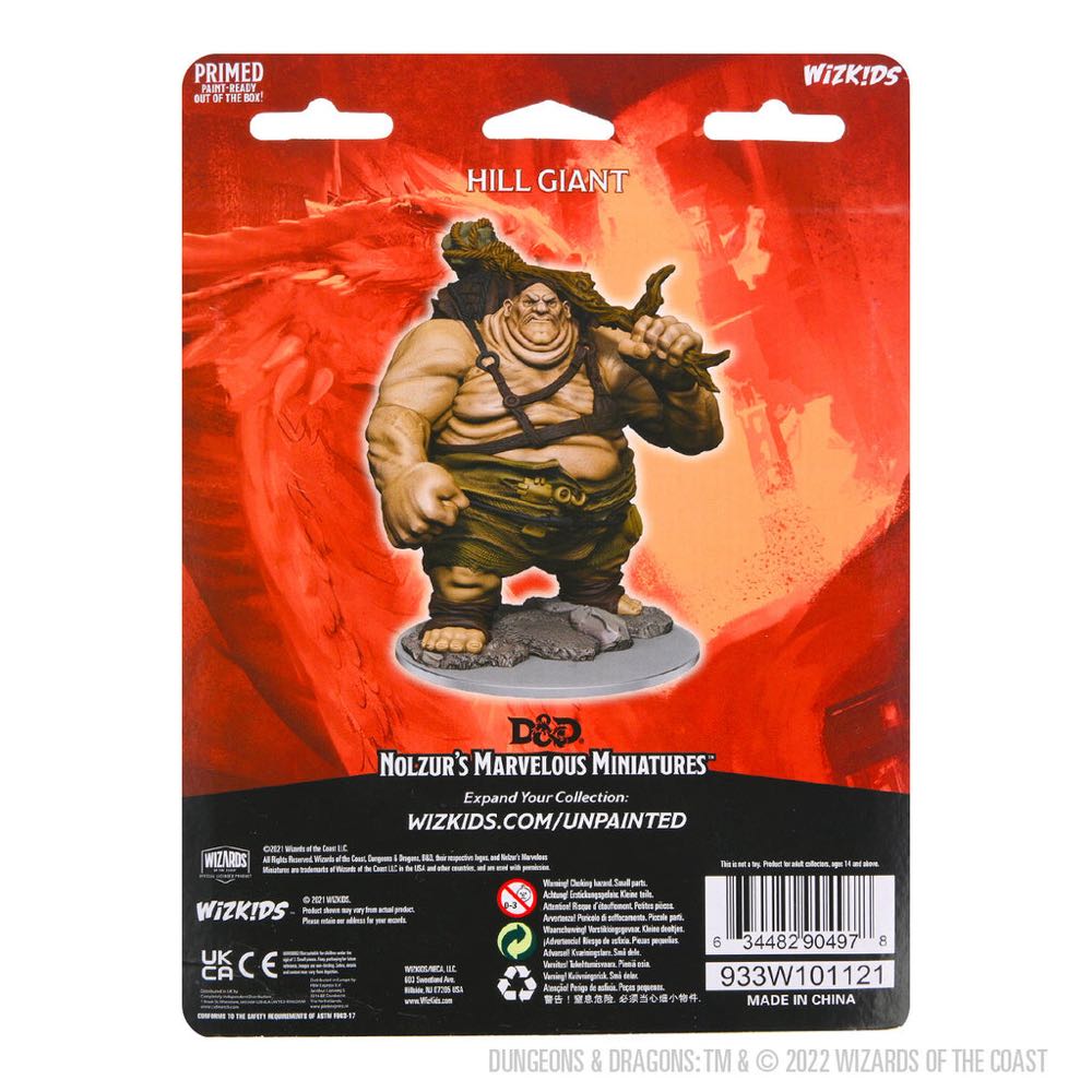 Nolzur’s Marvelous Miniatures: Hill Giant - Dungeons & Dragons vinyl figure collectible [Barcode 634482904978] - Main Image 2