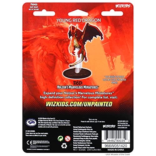 Nolzur’s Marvelous Miniatures: Young Red Dragon - Dungeons & Dragons vinyl figure collectible [Barcode 634482900352] - Main Image 2