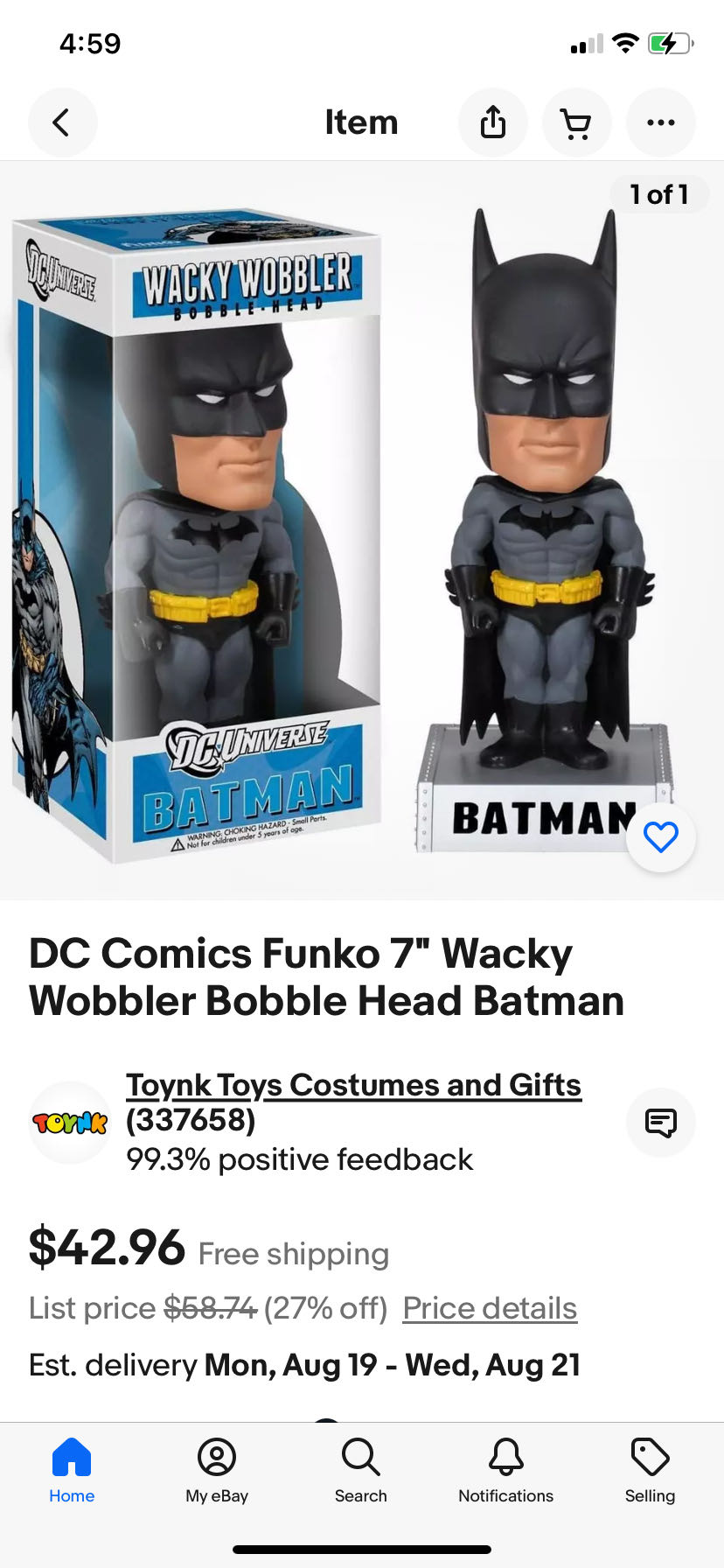 Batman - DC Universe vinyl figure collectible - Main Image 2