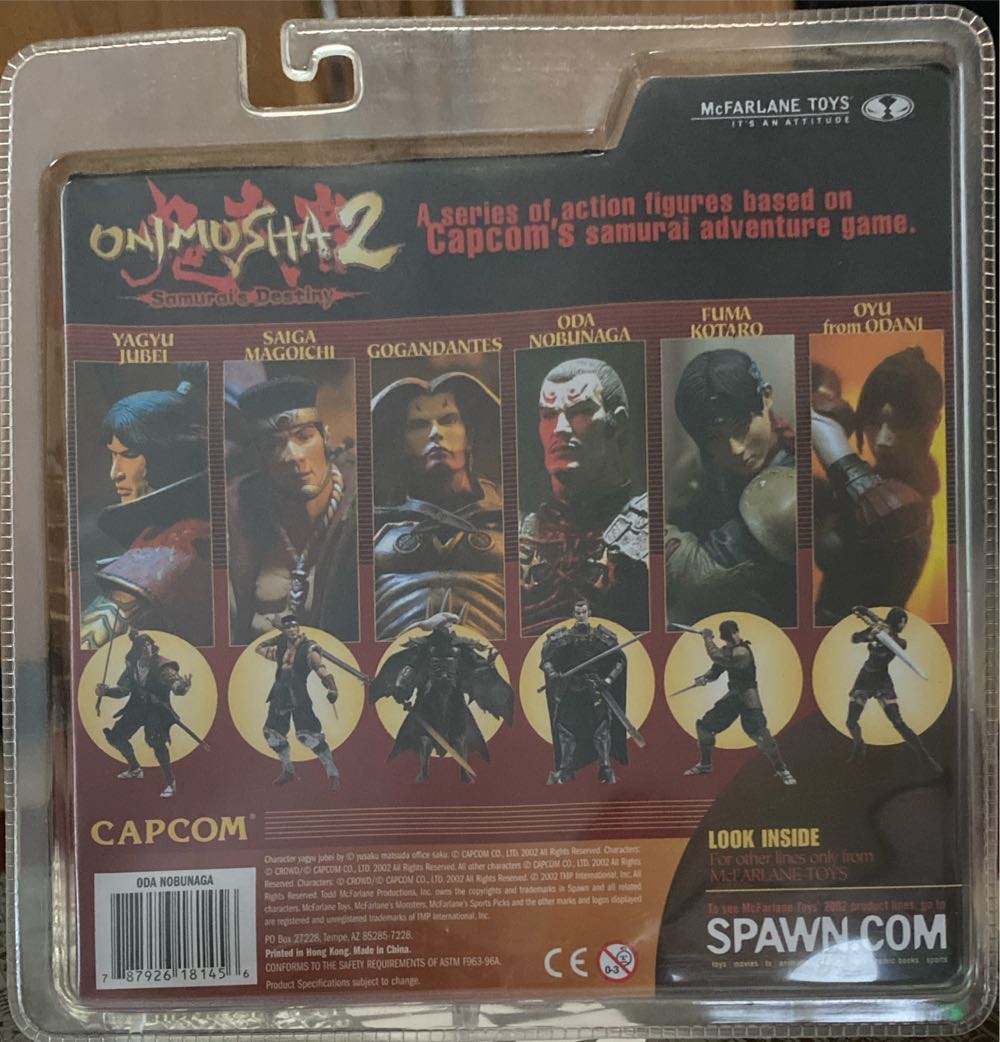 Samurai’s Destiny Oda Nobunaga Onimusha 2 Samurai’s Mcfarlane Action Samurai Nib New Box  vinyl figure collectible [Barcode 787926181456] - Main Image 2