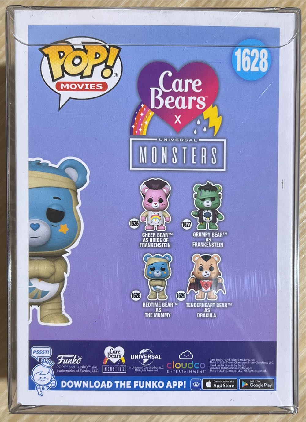 Care Bears -1628- Bedtime Bear as the Mummy - Funko vinyl figure collectible [Barcode 889698815383] - Main Image 3