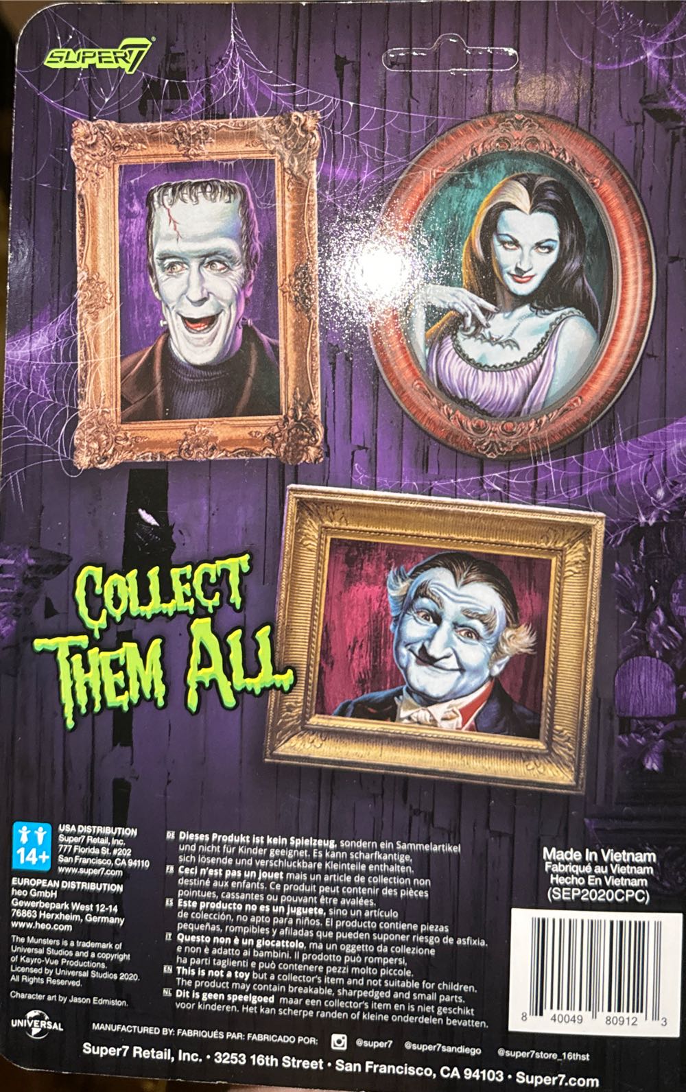 Grandpa Munster  vinyl figure collectible [Barcode 840049809123] - Main Image 2