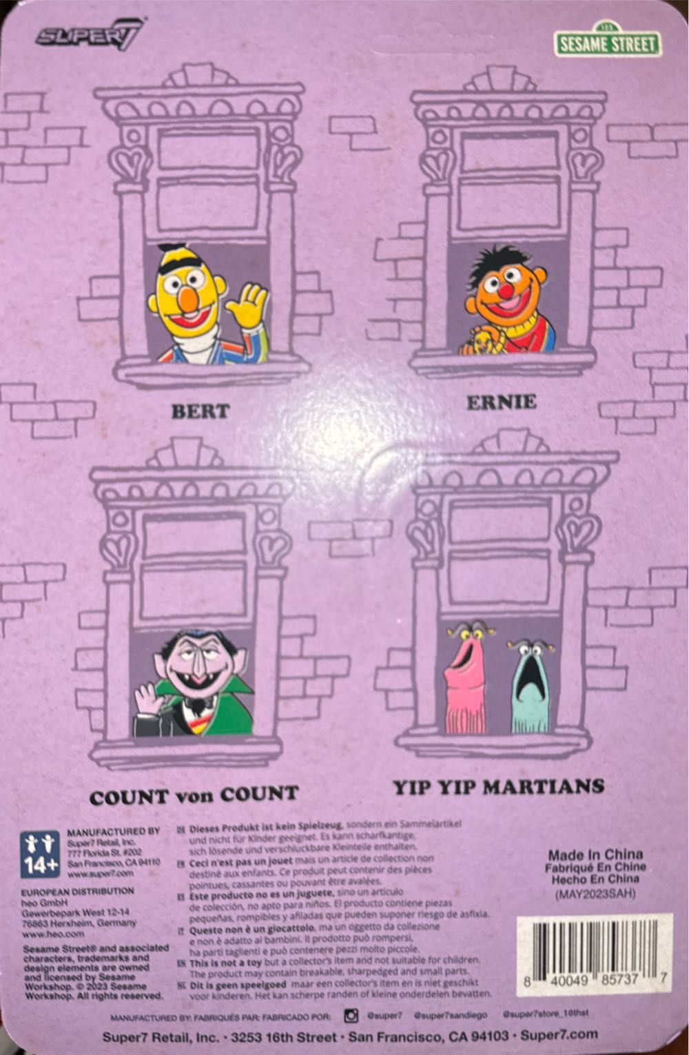 Count von Count - Seasame Street vinyl figure collectible [Barcode 840049857377] - Main Image 2