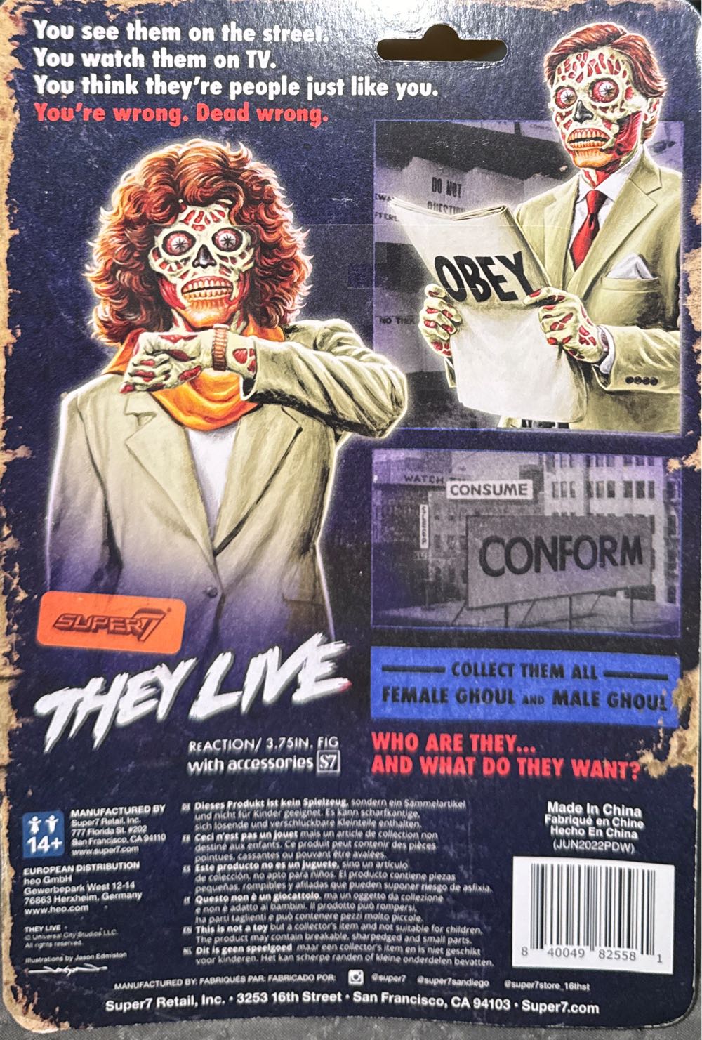 Super7 They Live Female Alien Glow  - They Live vinyl figure collectible [Barcode 840049825581] - Main Image 2
