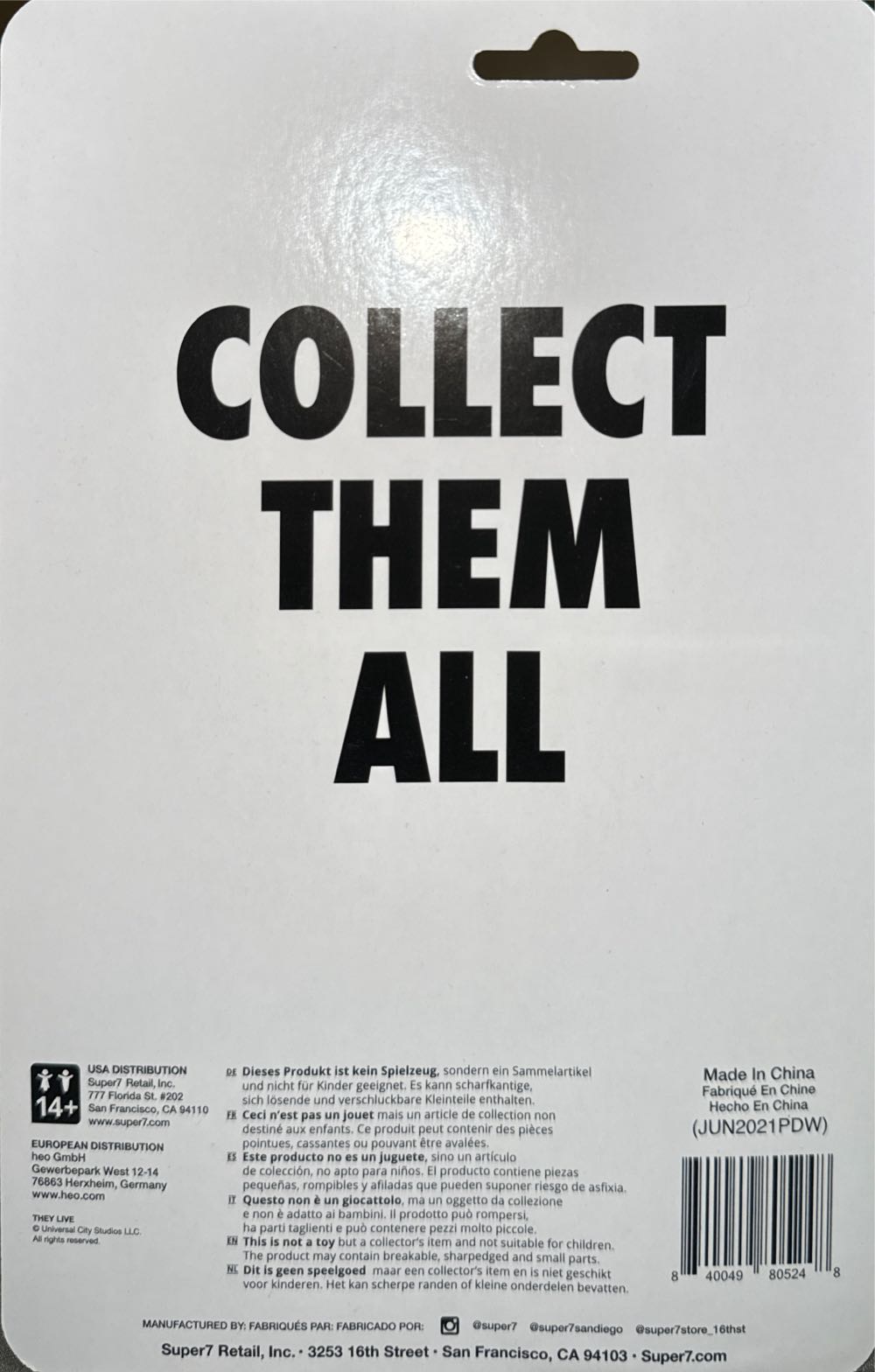 Super7 They Live Female Alien Black And White  - They Live vinyl figure collectible [Barcode 840049805248] - Main Image 2