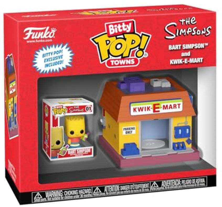 Bitty Pop! Town: The Simpsons Bart Simpson And Kwik-E-Mart - The Simpsons vinyl figure collectible [Barcode 889698836845] - Main Image 2