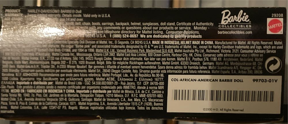 Col-African American Barbie Doll  vinyl figure collectible - Main Image 3