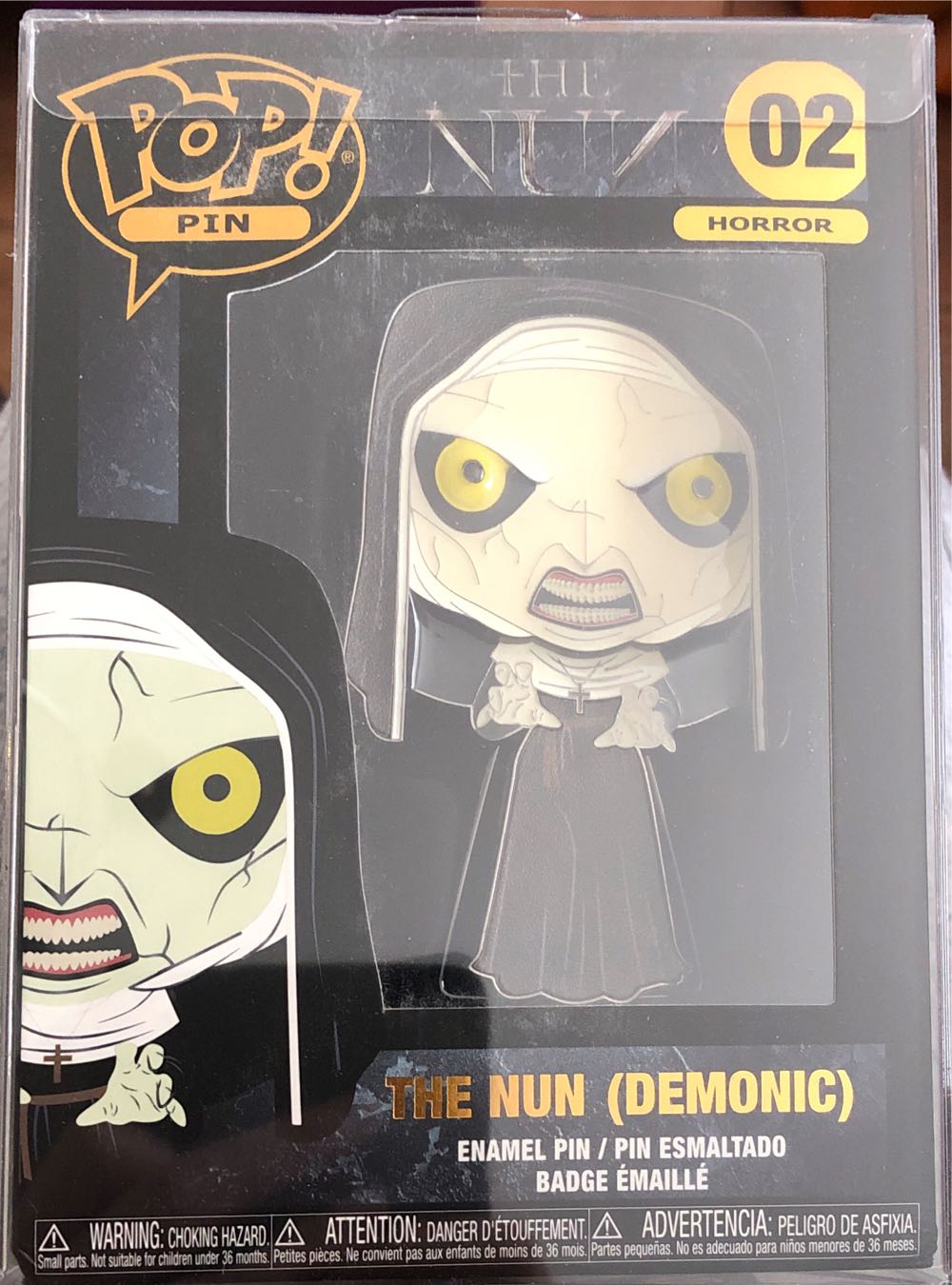The Nun Demonic Enamel Pin Funko Pop! Horror  vinyl figure collectible [Barcode 671803312562] - Main Image 2