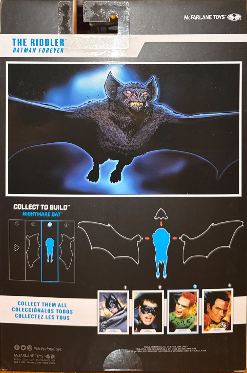 DC Multiverse Batman Forever: The Riddler (Collect To Build-Nightmare Bat) - Batman vinyl figure collectible [Barcode 787926156683] - Main Image 4