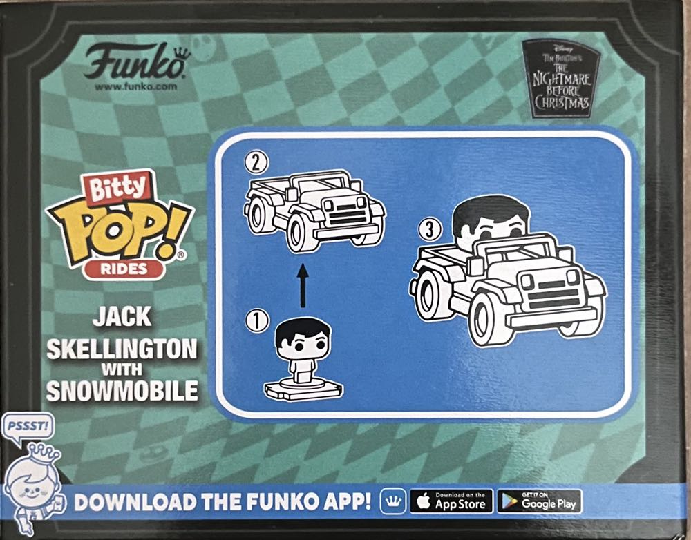 Funko Pop! Bitty Ride: The Nightmare Before Christmas Jack With Snowmobile - The Nightmare Before Christmas vinyl figure collectible [Barcode 889698836241] - Main Image 4