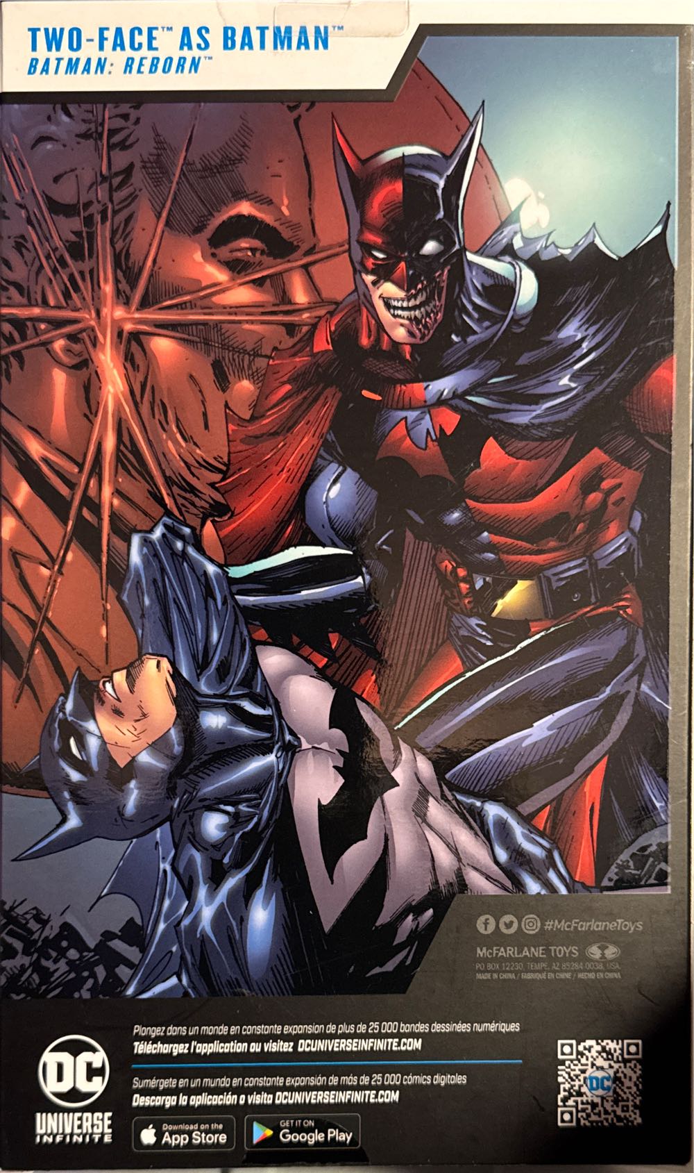 DC Multiverse Batman Reborn: Two-Face As Batman  vinyl figure collectible [Barcode 787926170221] - Main Image 2