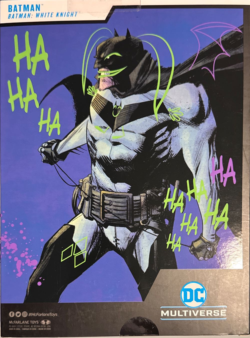 DC Multiverse Batman White Knight: Batman (Jokerized)  vinyl figure collectible [Barcode 787926170672] - Main Image 2