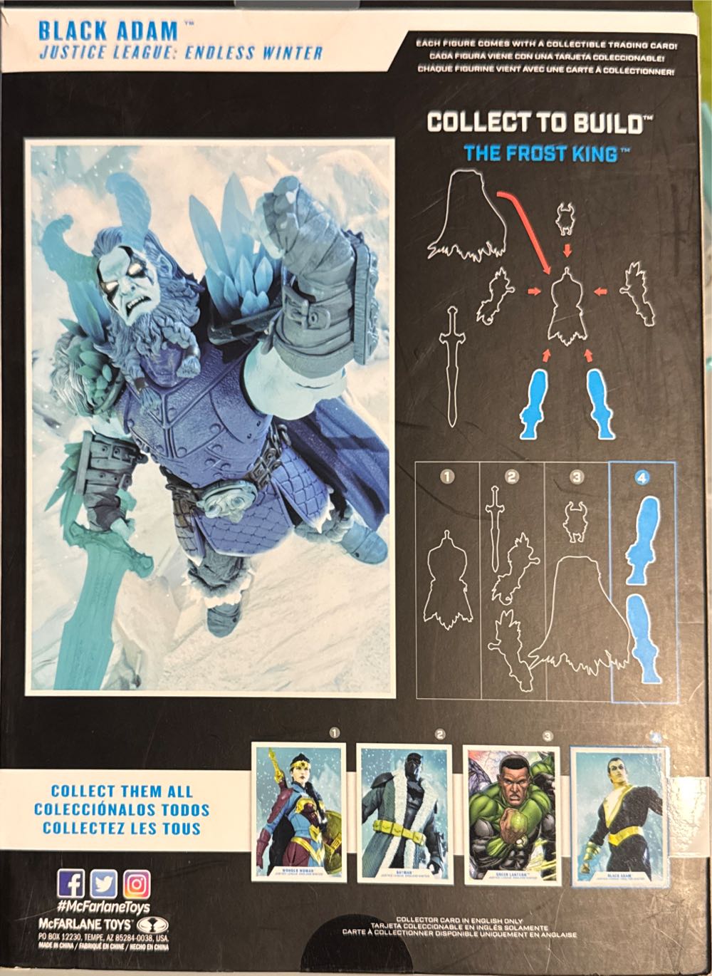 DC Multiverse Justice League Endless Winter: Black Adam (Collect To Build - The Frost King)  vinyl figure collectible [Barcode 787926154726] - Main Image 2