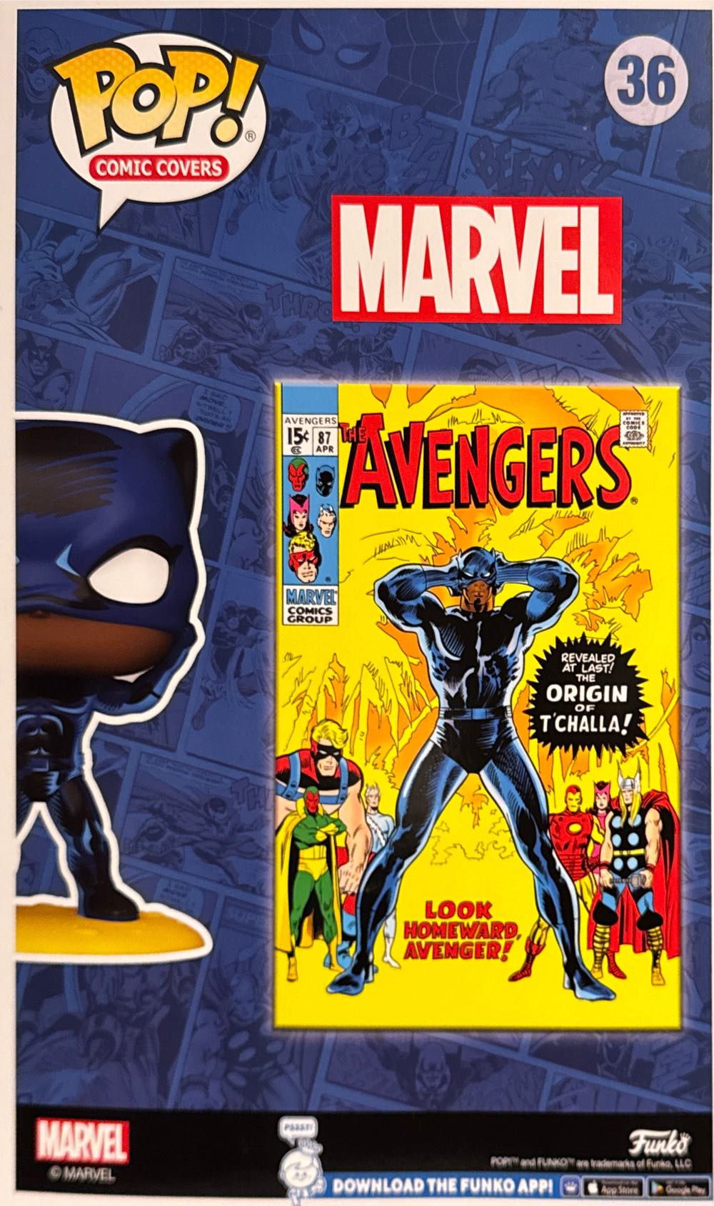 Black Panther Comic Cover - Funko vinyl figure collectible [Barcode 889698744423] - Main Image 2