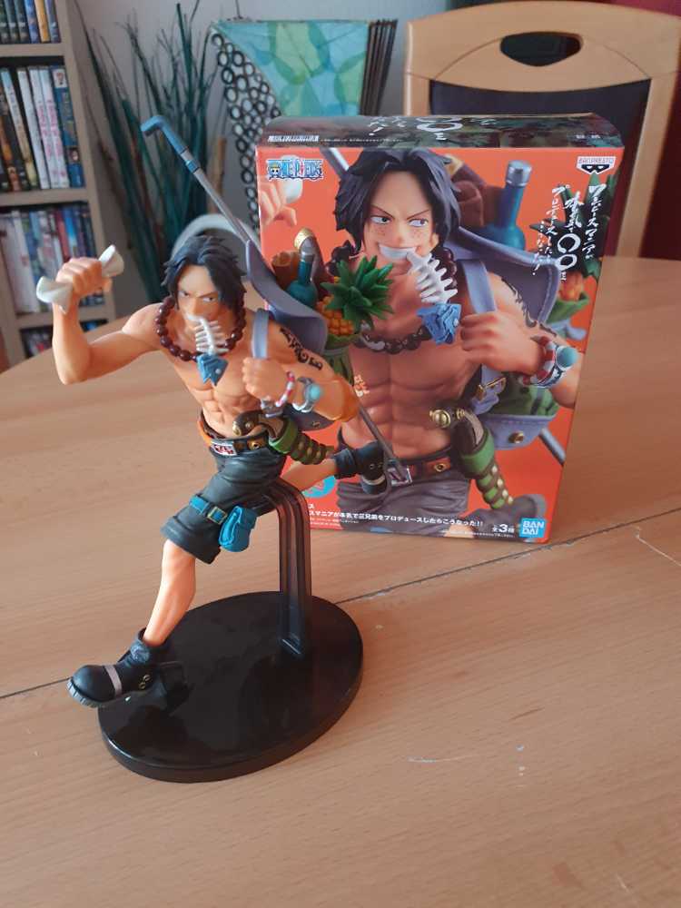 Piece Figurine Portgas D Ace Three Brothers Figurine One Piece Three D. Banpresto 14cm The Figura Portgas. Pvc 14  vinyl figure collectible [Barcode 4983164161403] - Main Image 2