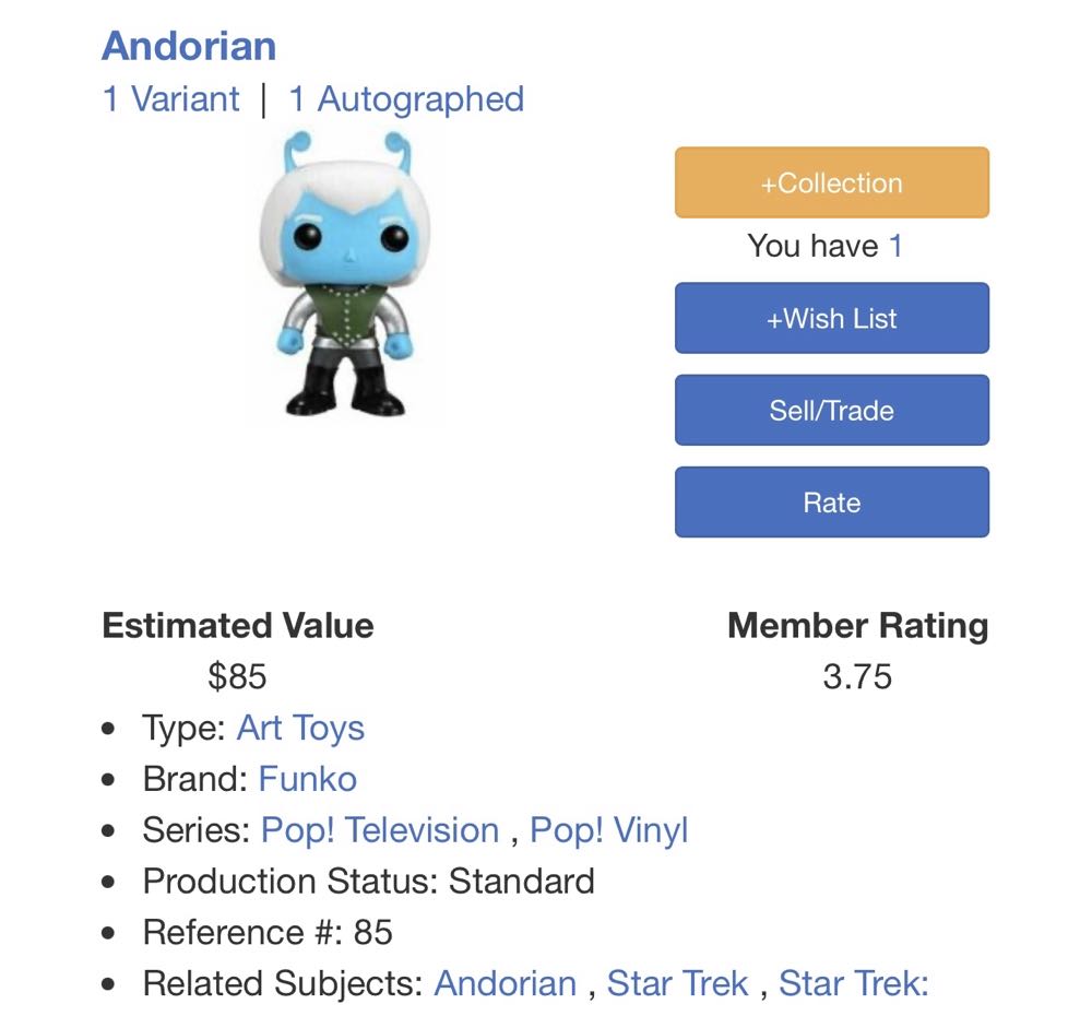 Andorian - Star Trek vinyl figure collectible - Main Image 4