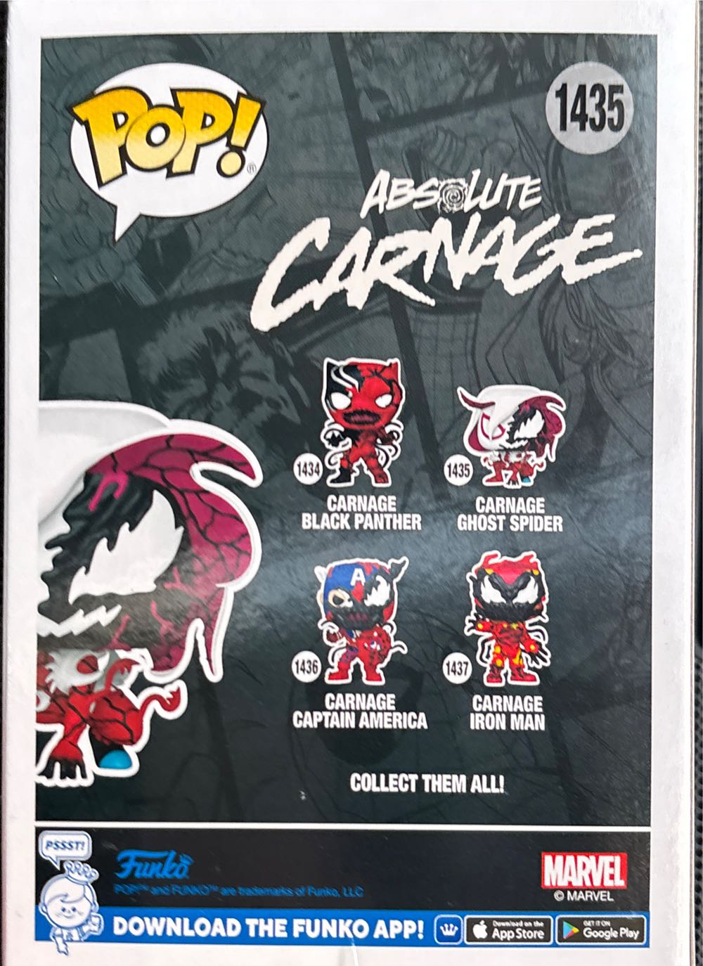 Carnageized: Carnage Ghost Spider, #1435 - Marvel Universe vinyl figure collectible [Barcode 889698826457] - Main Image 3