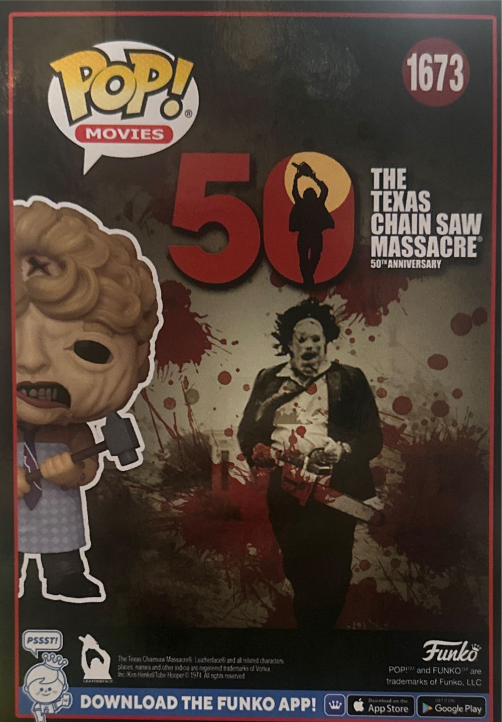 Leatherface - Autographed - Funko Pop - The Texas Chainsaw Massacre vinyl figure collectible [Barcode 889698828529] - Main Image 3