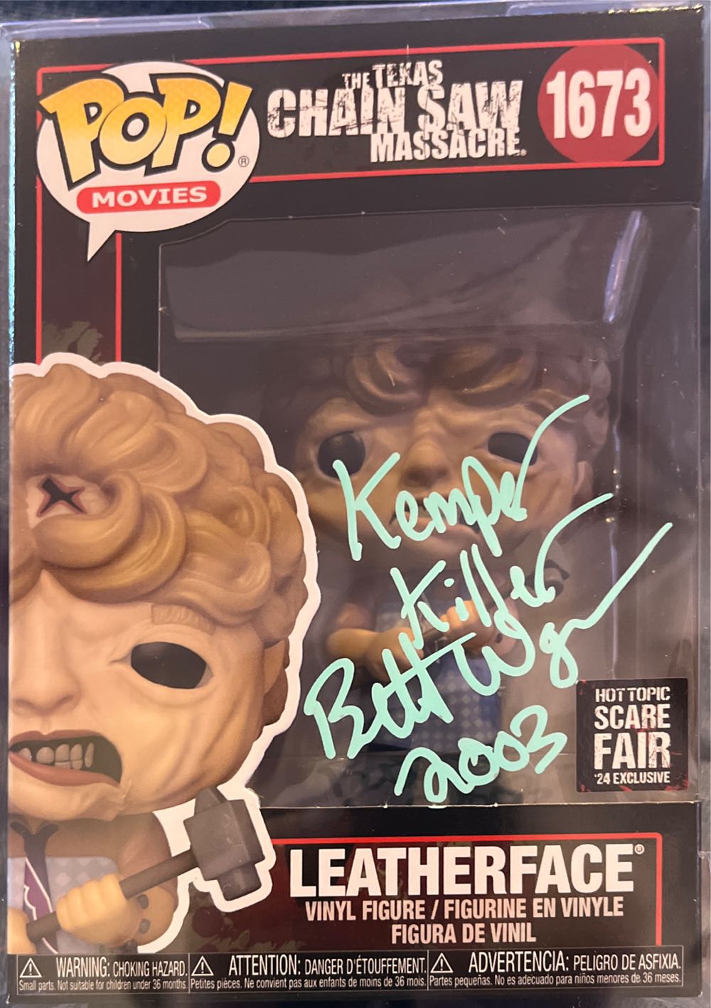 Leatherface - Autographed - Funko Pop - The Texas Chainsaw Massacre vinyl figure collectible [Barcode 889698828529] - Main Image 4