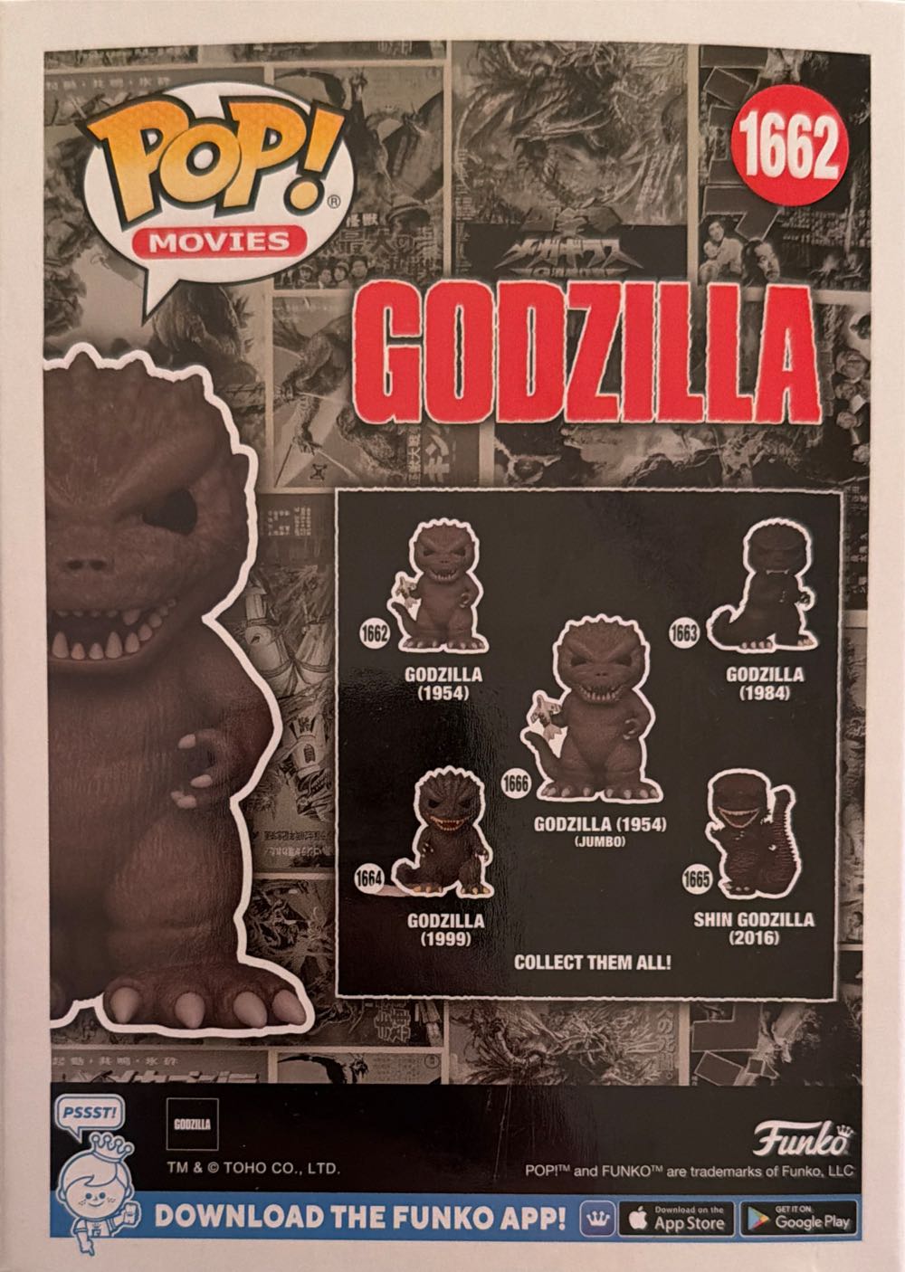 Godzilla 1662 - Godzilla (1954) - Godzilla vinyl figure collectible [Barcode 889698843980] - Main Image 2