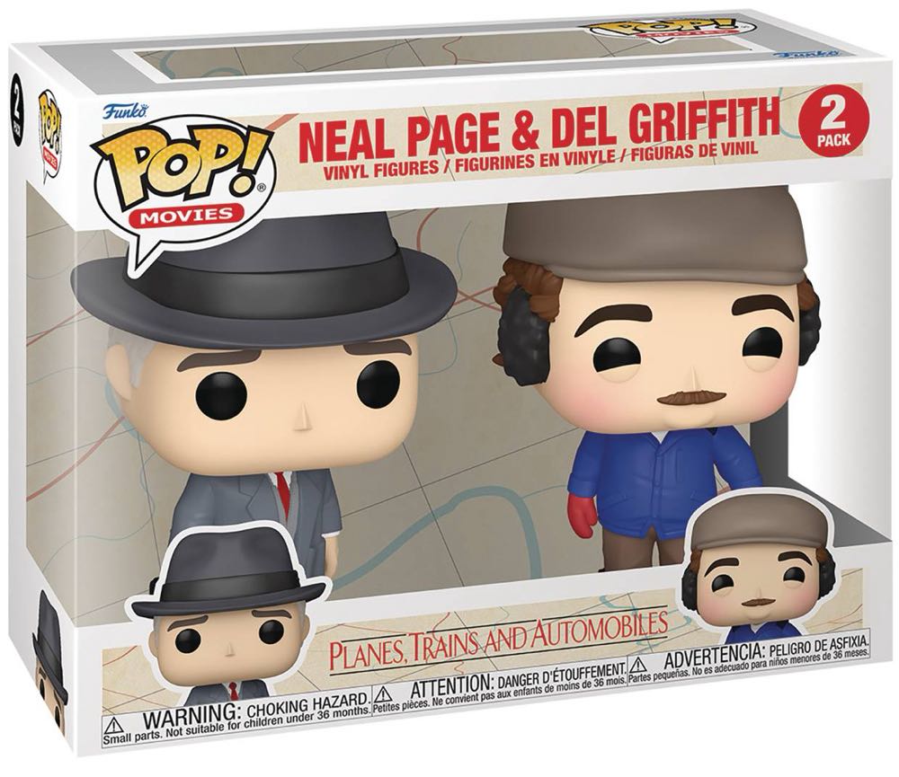 Planes, Trains & Automobiles - 2 Pack (Neal Page & Del Griffith)  vinyl figure collectible [Barcode 889698809214] - Main Image 2